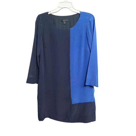 J. Crew Silk Jules Shift Dress in Colorblock - Picture 2 of 5